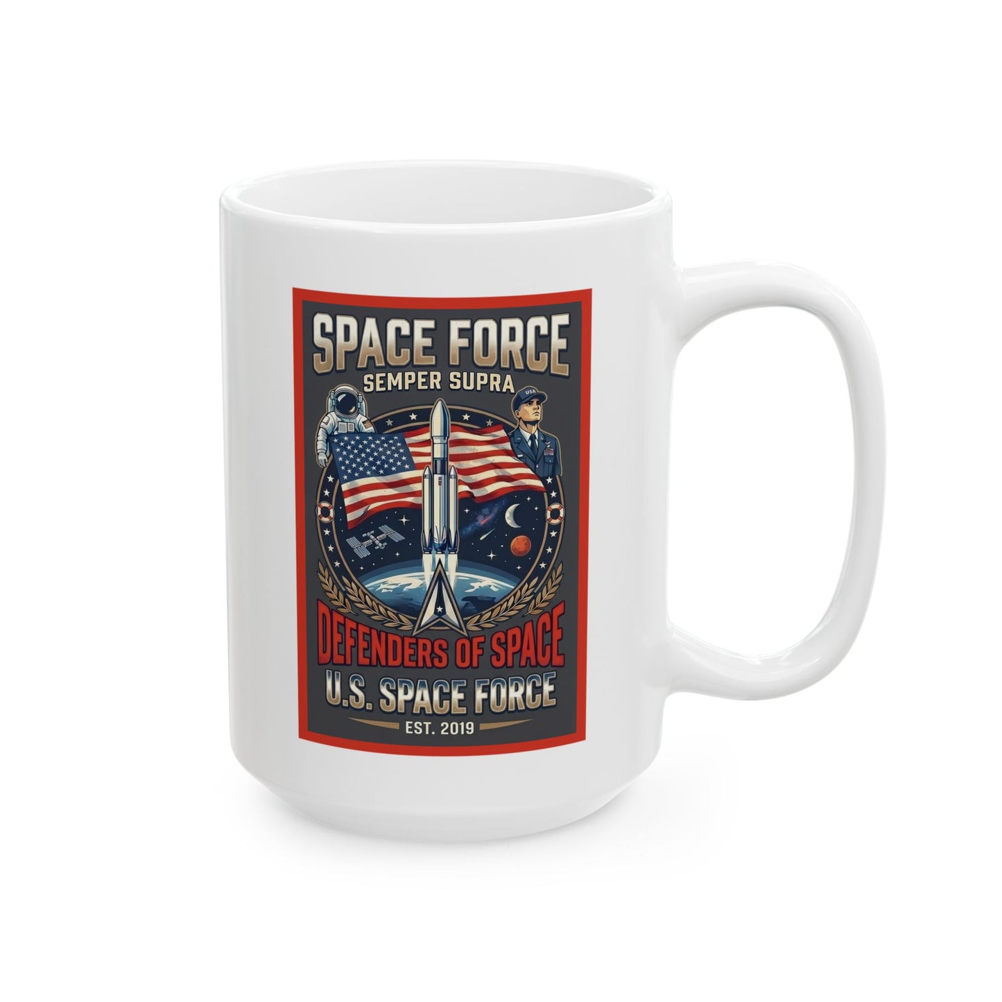 U.S. Space Force Semper Supra Ceramic Mug (11oz, 15oz)