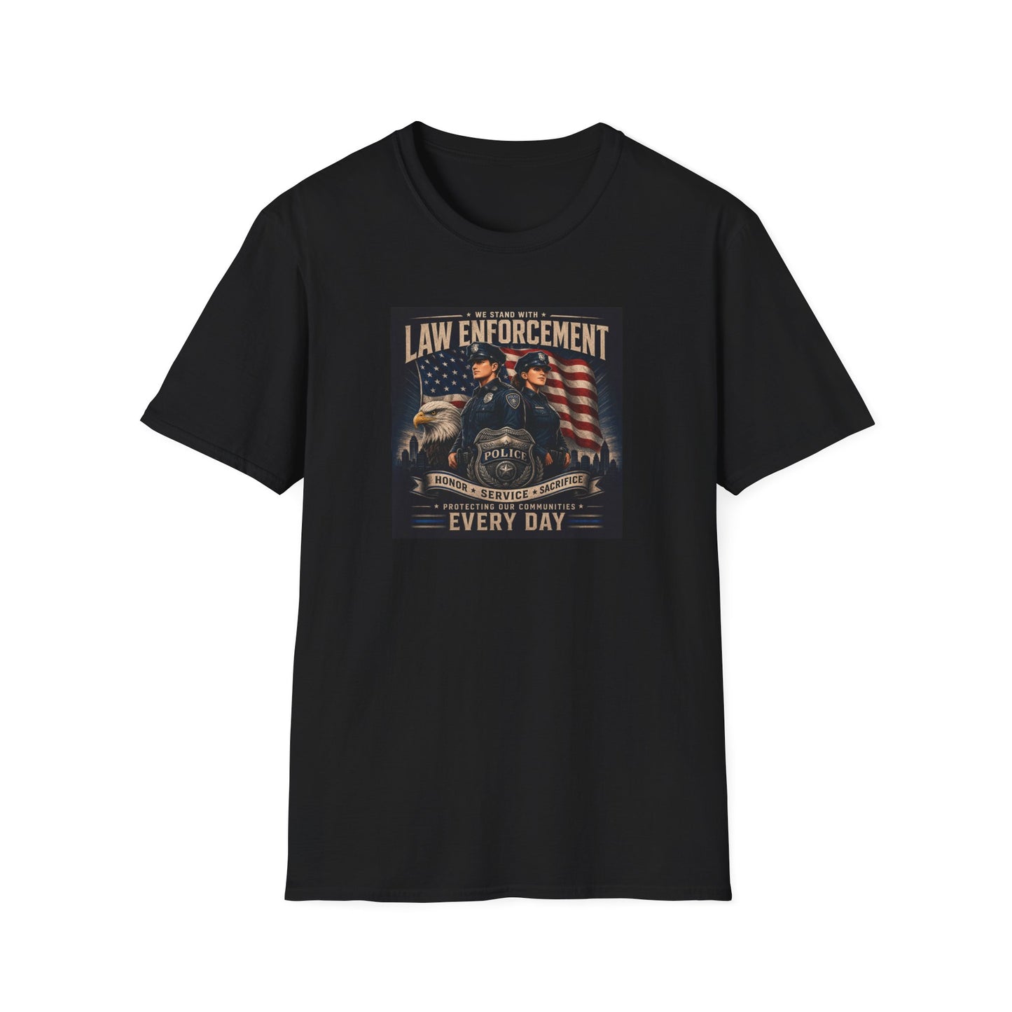 Support Law Enforcement Unisex Softstyle T-Shirt