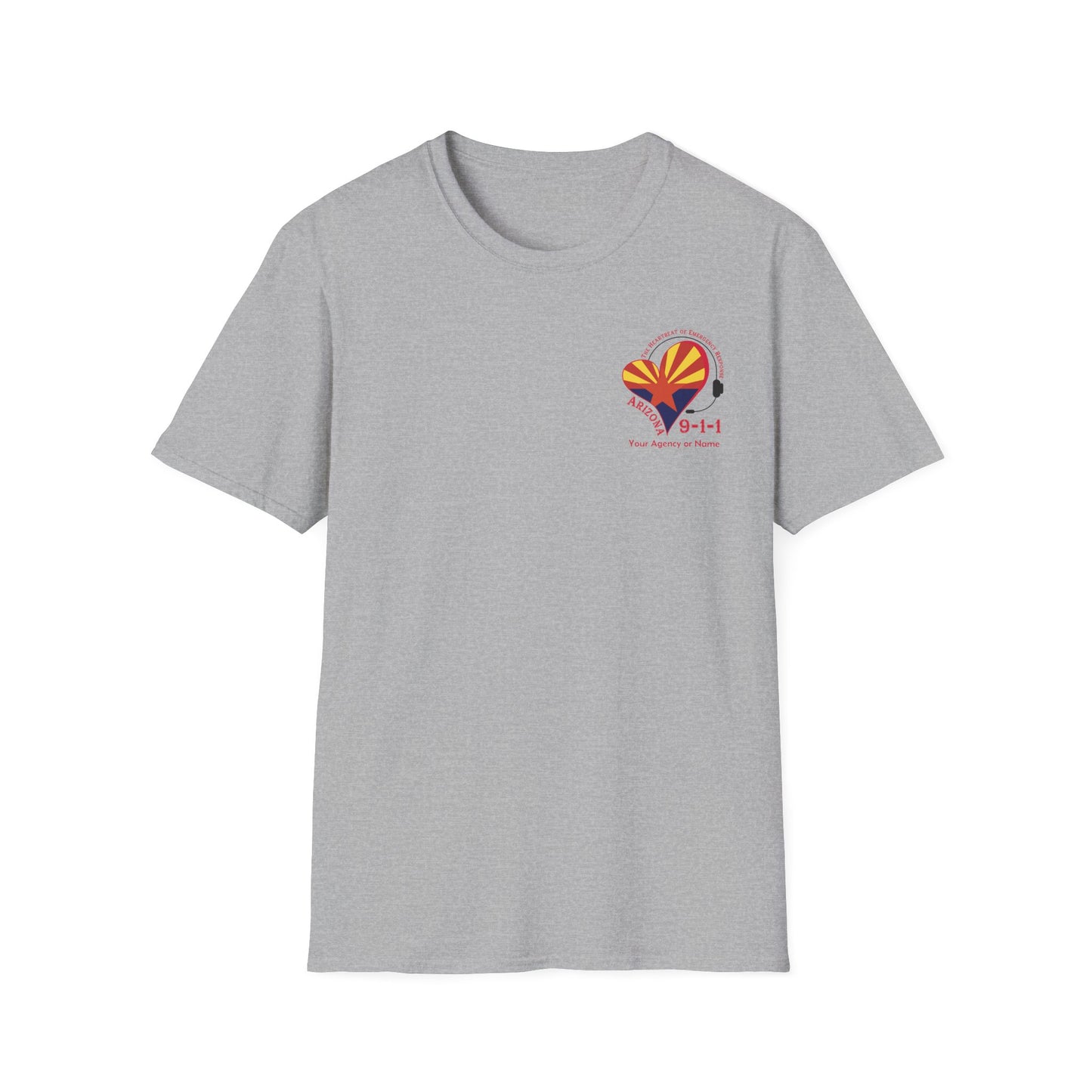 Arizona 911 Heartbeat (Pocket Personalized) Unisex Softstyle T-Shirt