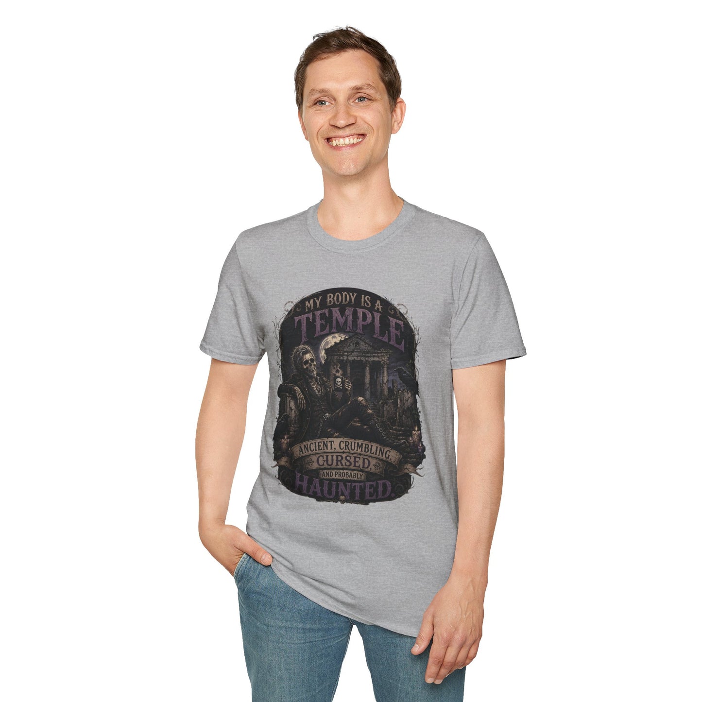 Body a Temple - Male Unisex Softstyle T-Shirt