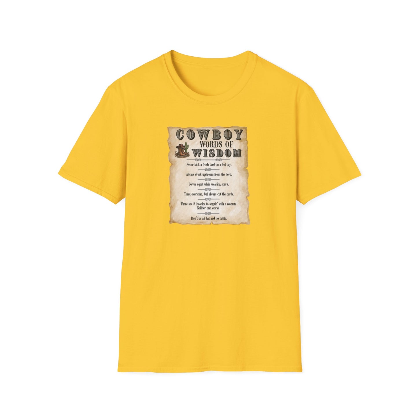 Good Ole Cowboy Wisdom Unisex Softstyle T-Shirt