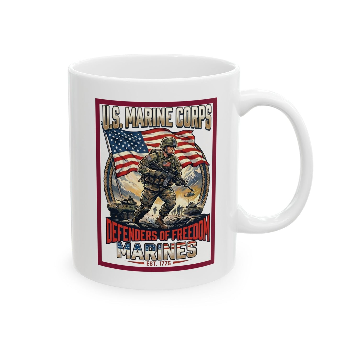 U.S. Marine Corps Defenders of Freedom Ceramic Mug (11oz, 15oz)