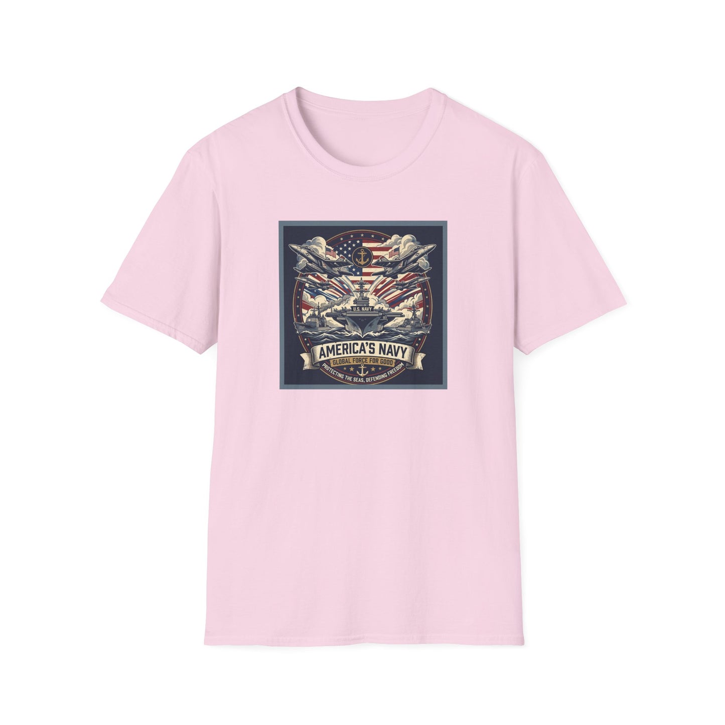 America's Navy Defending Freedom Unisex Softstyle T-Shirt
