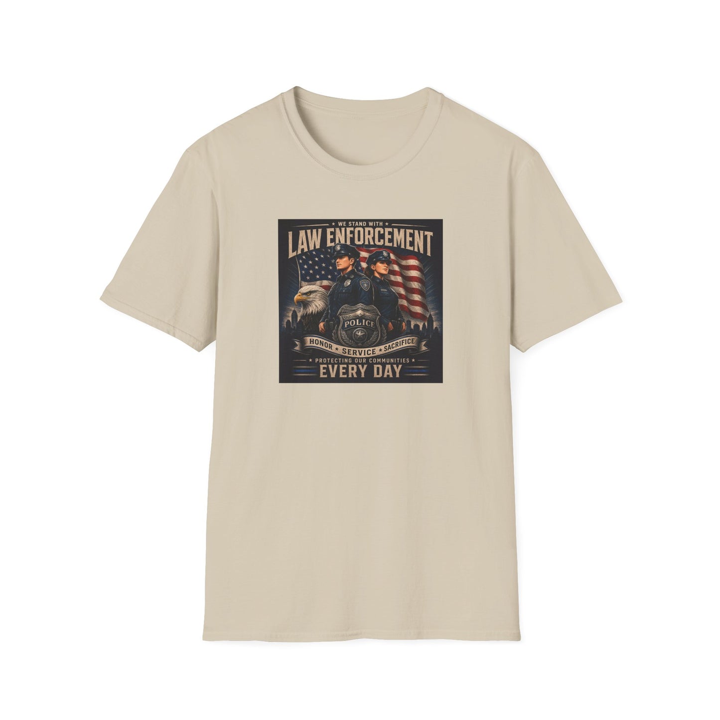 Support Law Enforcement Unisex Softstyle T-Shirt