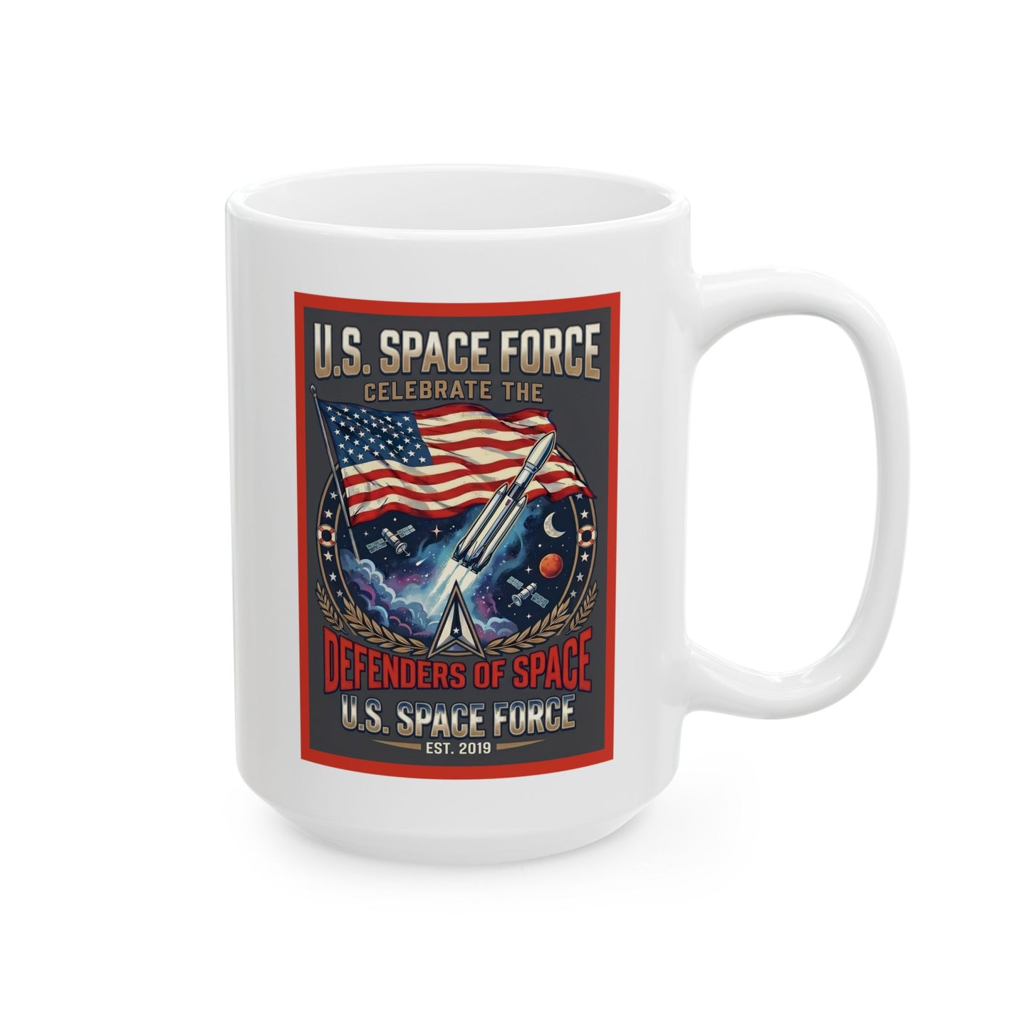 U.S. Space Force Defenders of Space Ceramic Mug (11oz, 15oz)