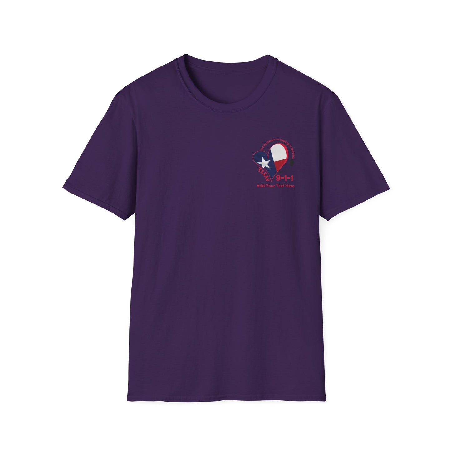 Texas 911 Heartbeat (Pocket) Unisex Softstyle T-Shirt