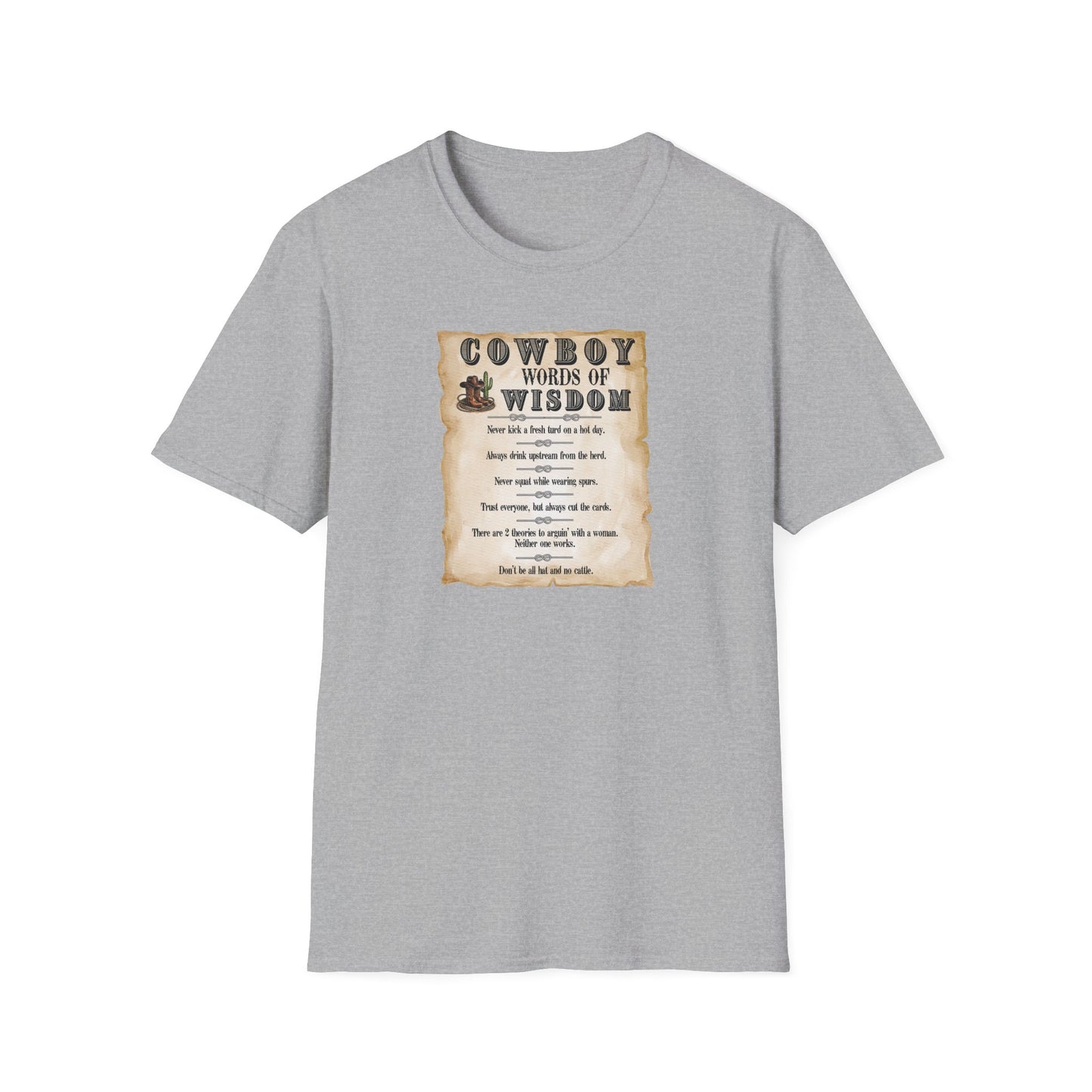 Good Ole Cowboy Wisdom Unisex Softstyle T-Shirt