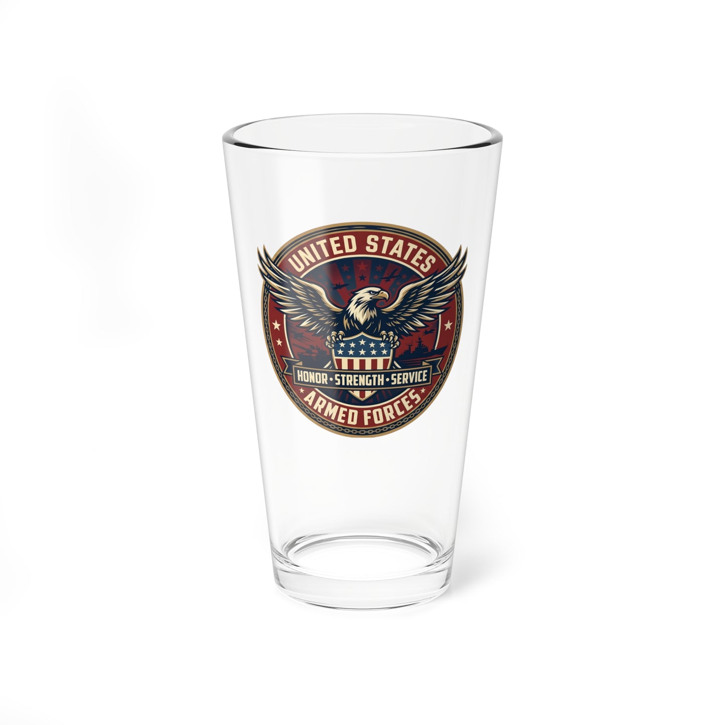 U.S. Armed Forces Patriotic Mixing Glass — 16oz