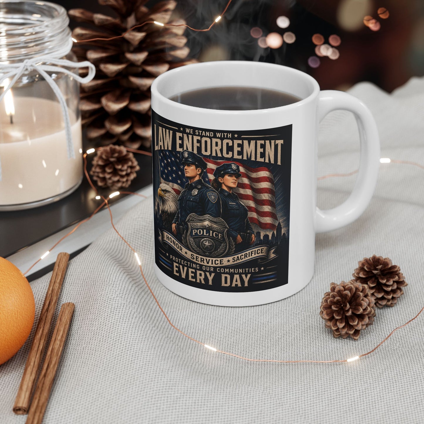 Support Law Enforcement Ceramic Mug (11oz, 15oz)