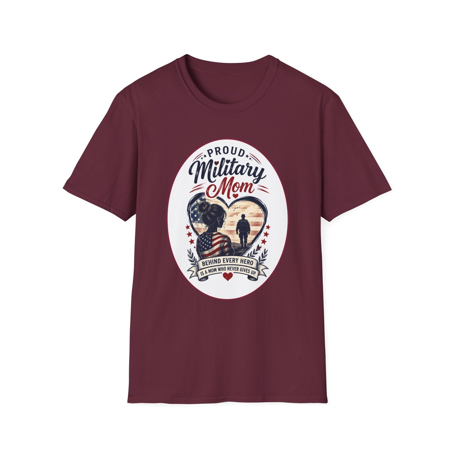 Proud Military Mom Unisex Softstyle T-Shirt