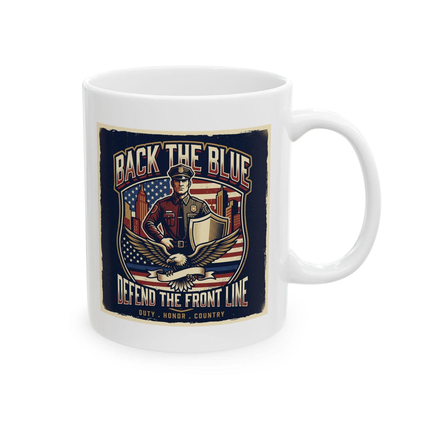 Back the Blue Ceramic Mug (11oz, 15oz)