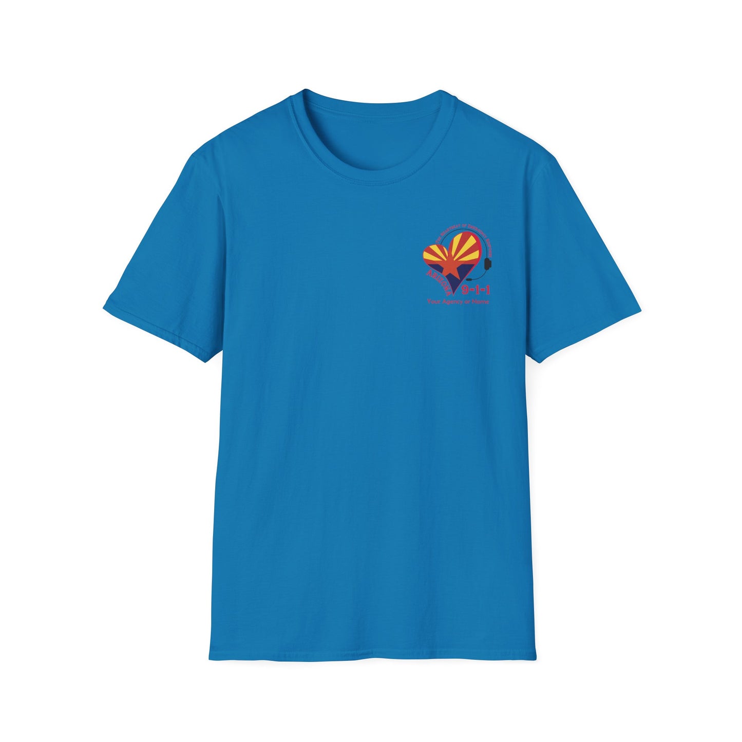 Arizona 911 Heartbeat (Pocket Personalized) Unisex Softstyle T-Shirt
