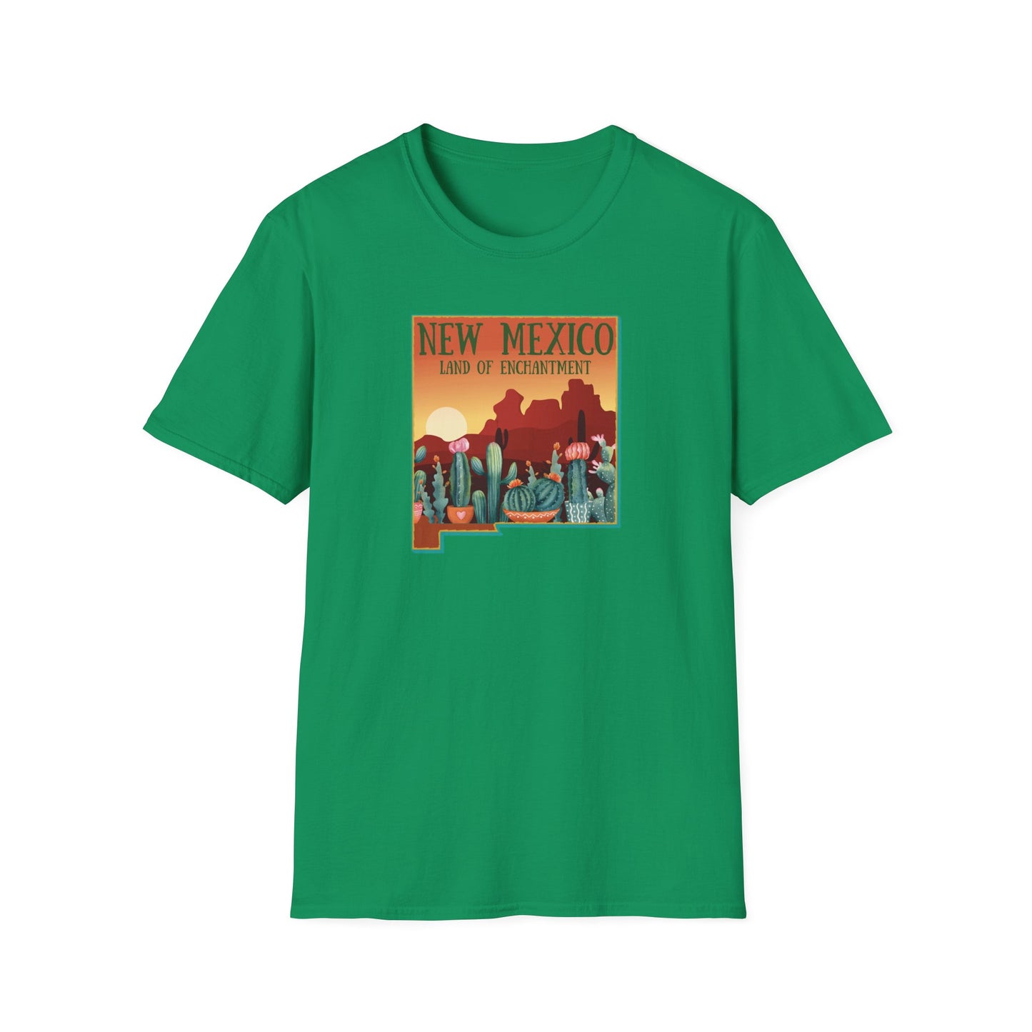 New Mexico: Land of Enchantment - Cacti Unisex Softstyle T-Shirt