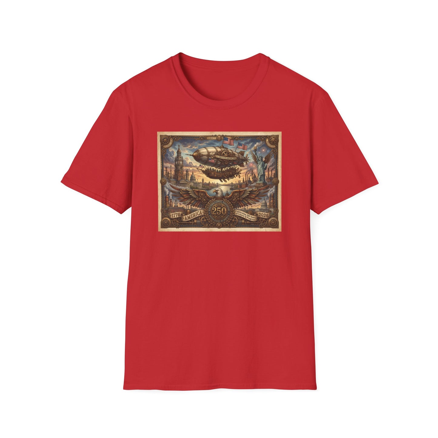 Copy of America 250: Steampunk Unisex Softstyle T-Shirt