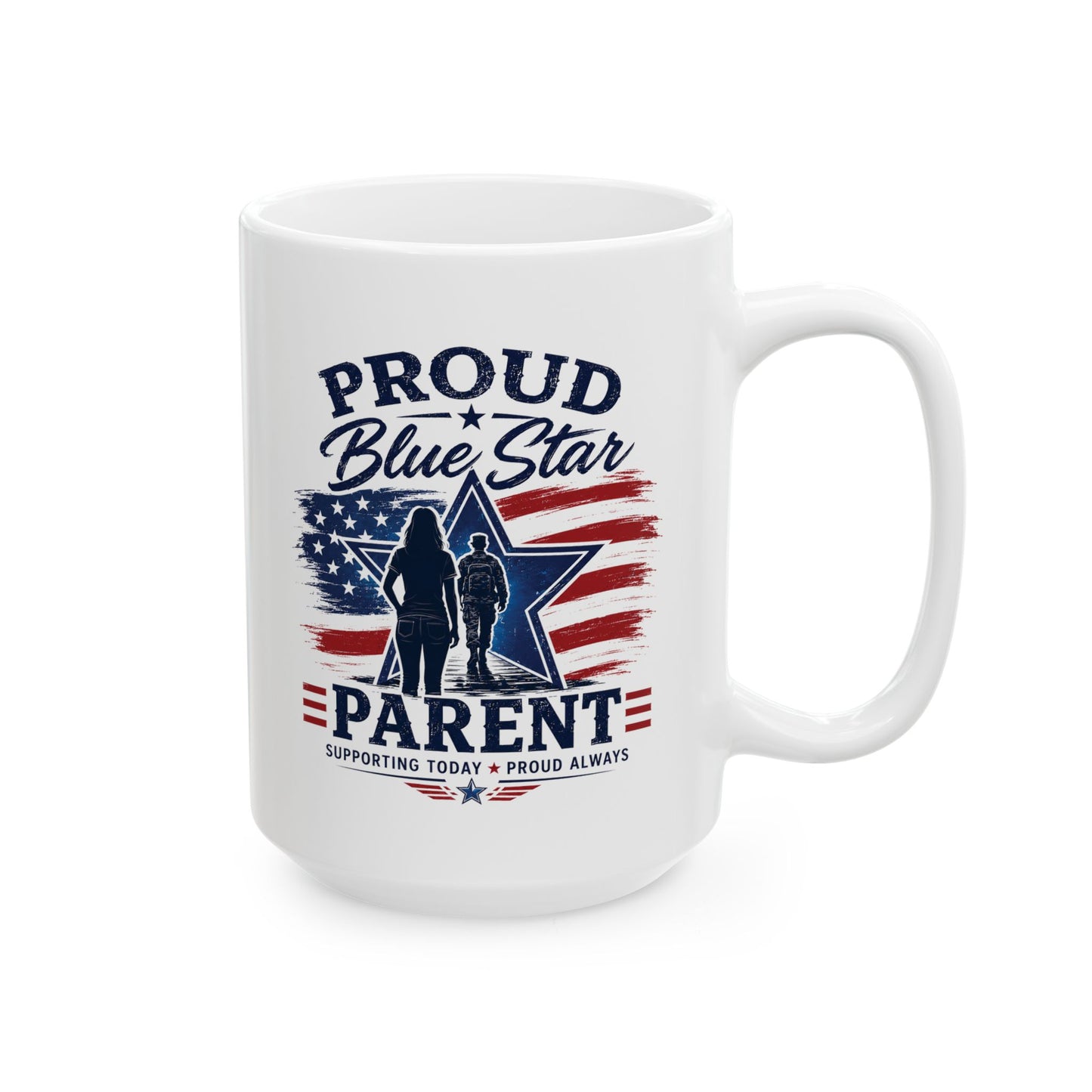 Blue Star Military Parent Ceramic Mug (11oz, 15oz)