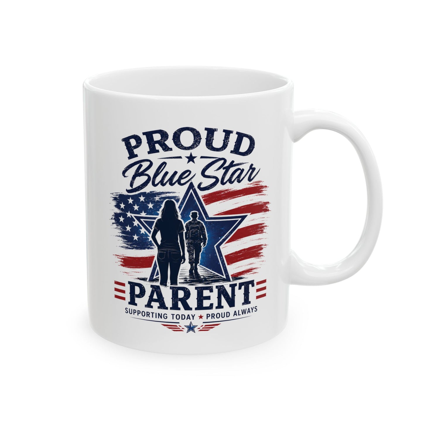 Blue Star Military Parent Ceramic Mug (11oz, 15oz)