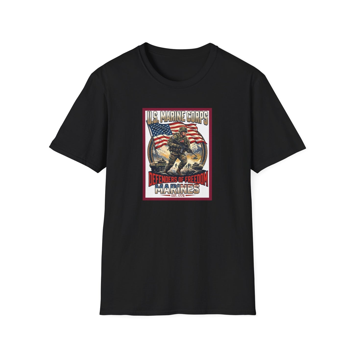 U.S. Marine Corps Defenders of Freedom Unisex Softstyle T-Shirt
