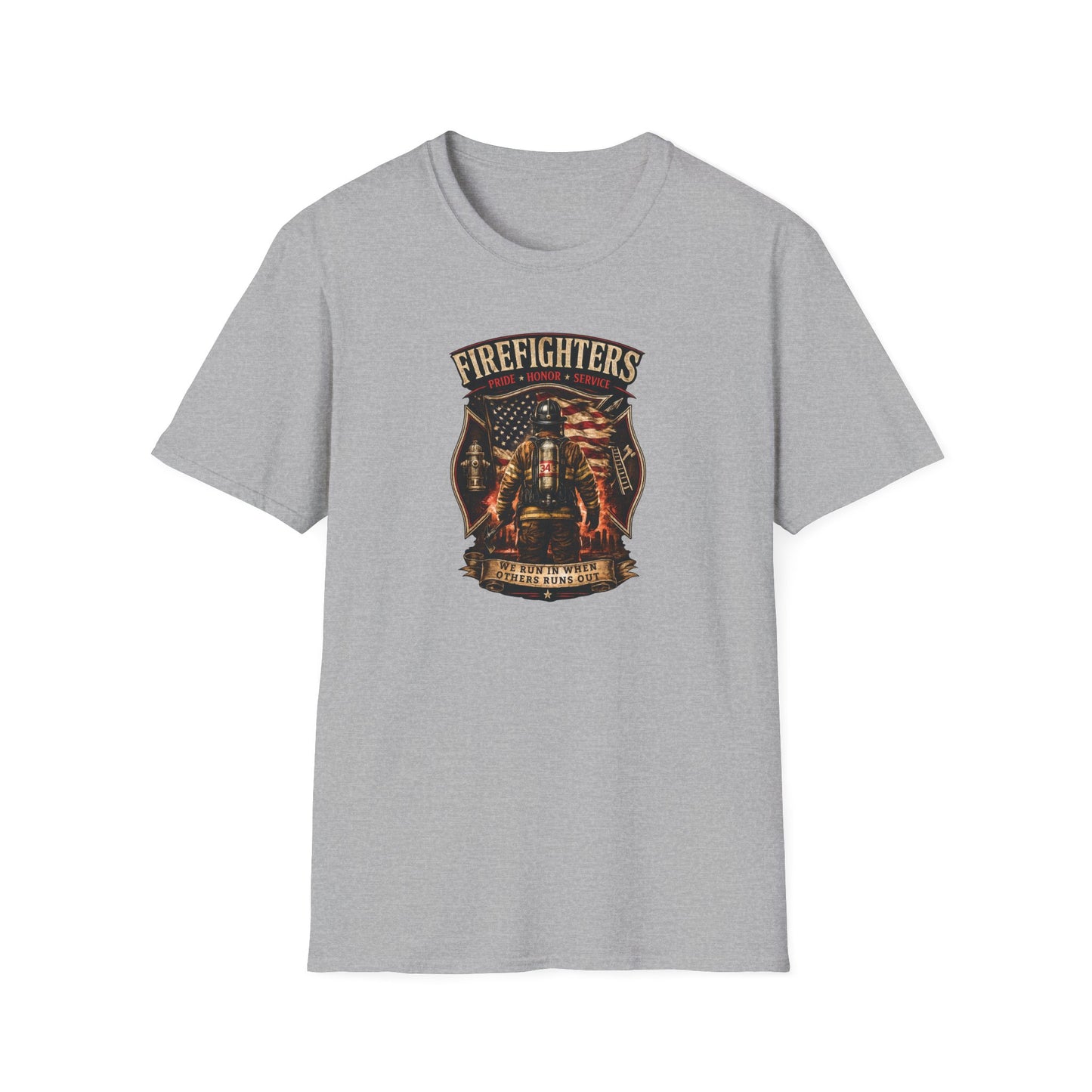 Firefighters: Pride, Honor, Service Unisex Softstyle T-Shirt