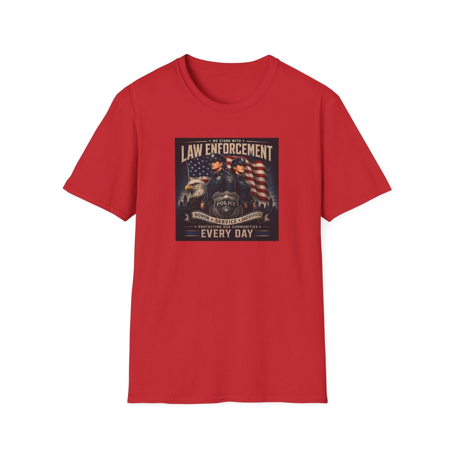 Support Law Enforcement Unisex Softstyle T-Shirt
