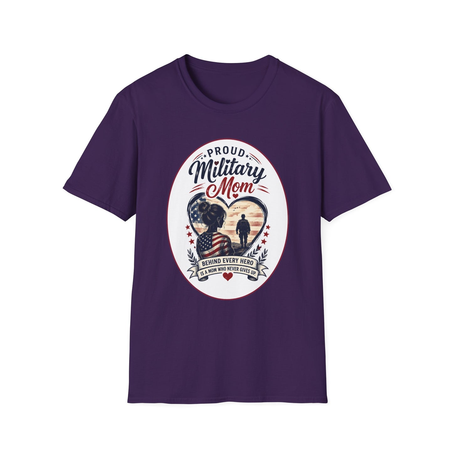 Proud Military Mom Unisex Softstyle T-Shirt