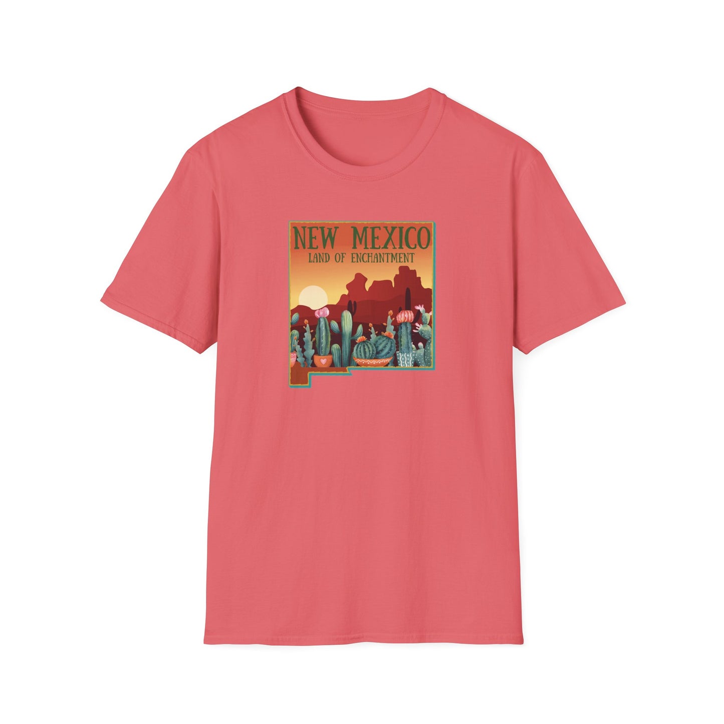 New Mexico: Land of Enchantment - Cacti Unisex Softstyle T-Shirt