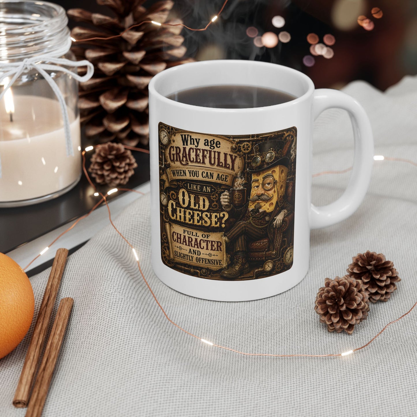 Old Cheese Ceramic Mug (11oz, 15oz)