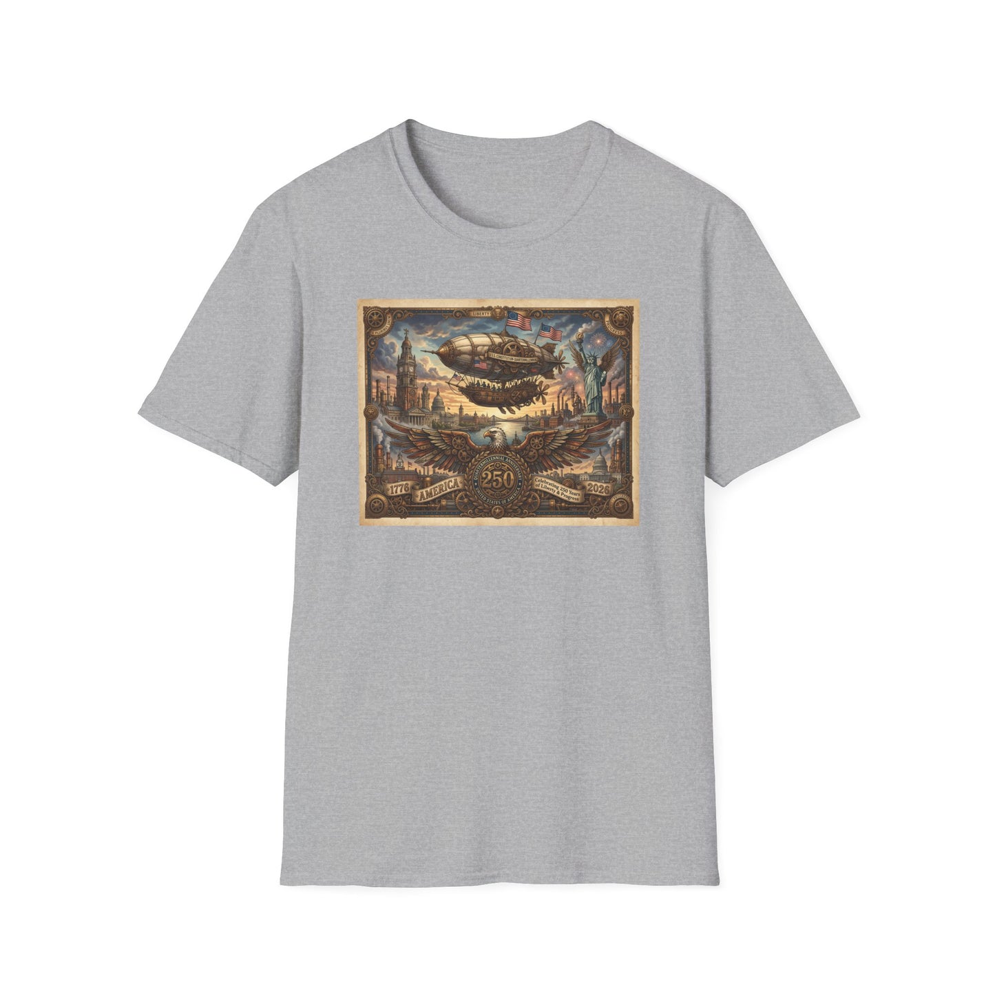 Copy of America 250: Steampunk Unisex Softstyle T-Shirt