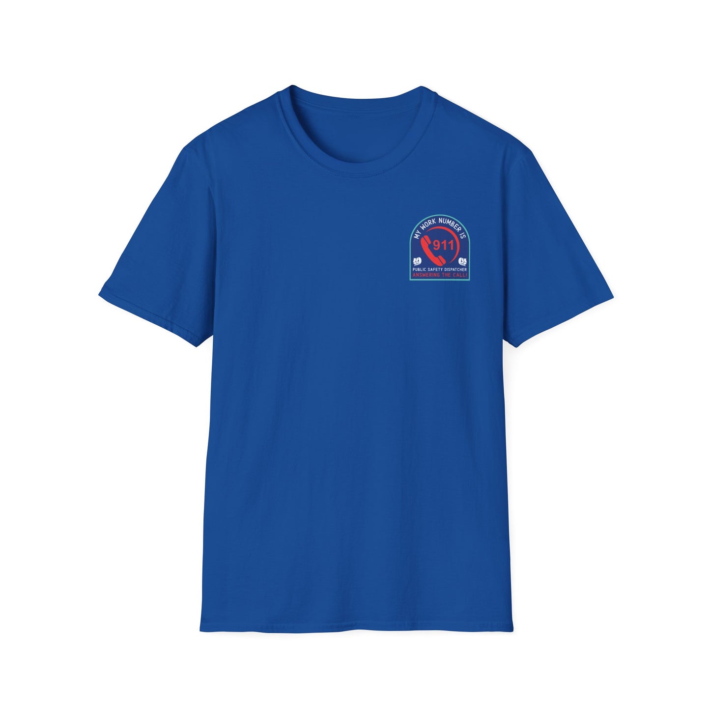 My Work Number is 911 (Pocket) Unisex Softstyle T-Shirt