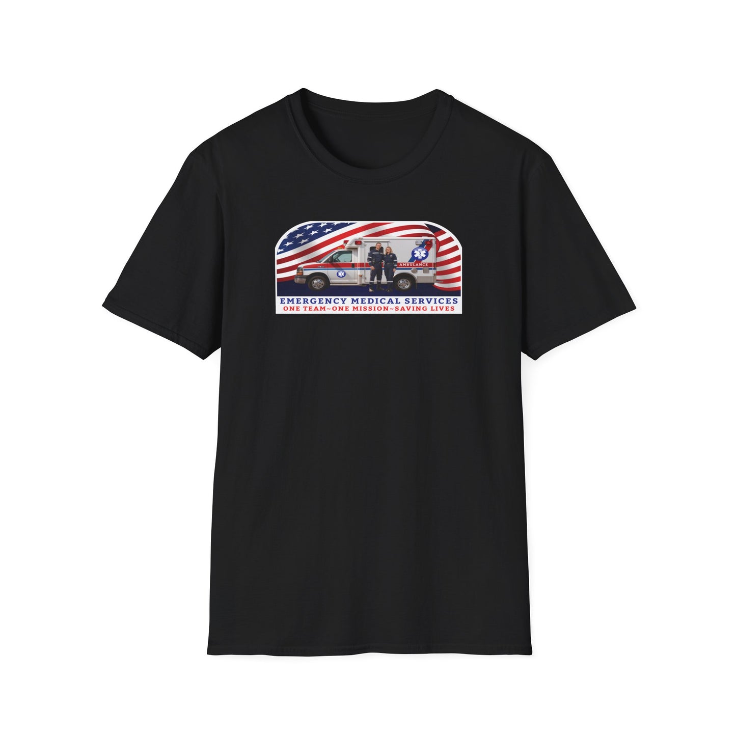 EMS: One Team One Mission Unisex Softstyle T-Shirt