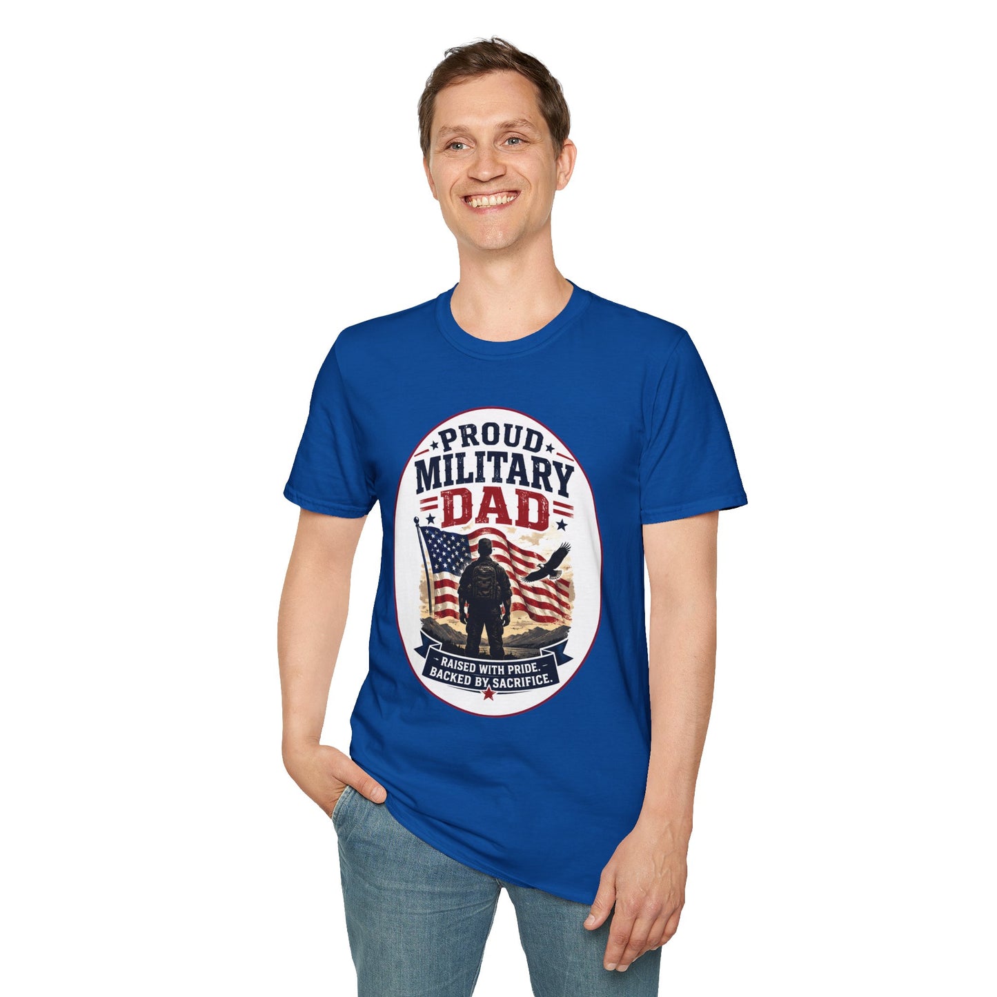 Proud Military Dad Unisex Softstyle T-Shirt