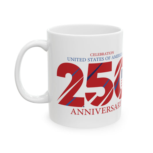 250th Anniversary American Flag Ceramic Mug — 1776–2026 Stars & Stripes Coffee Cup