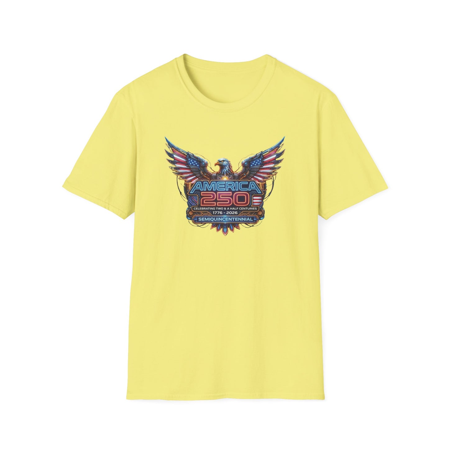 America 250: Cyberpunk American Eagle Unisex Softstyle T-Shirt