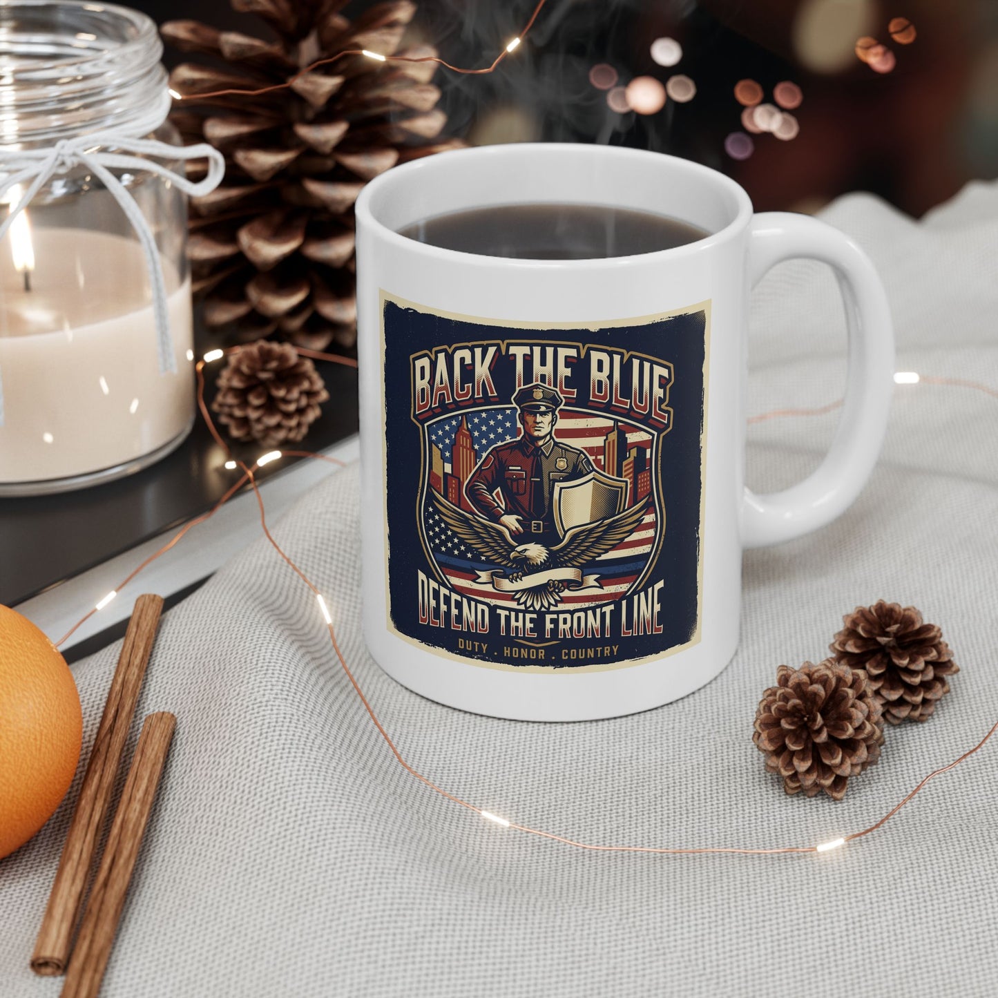 Back the Blue Ceramic Mug (11oz, 15oz)