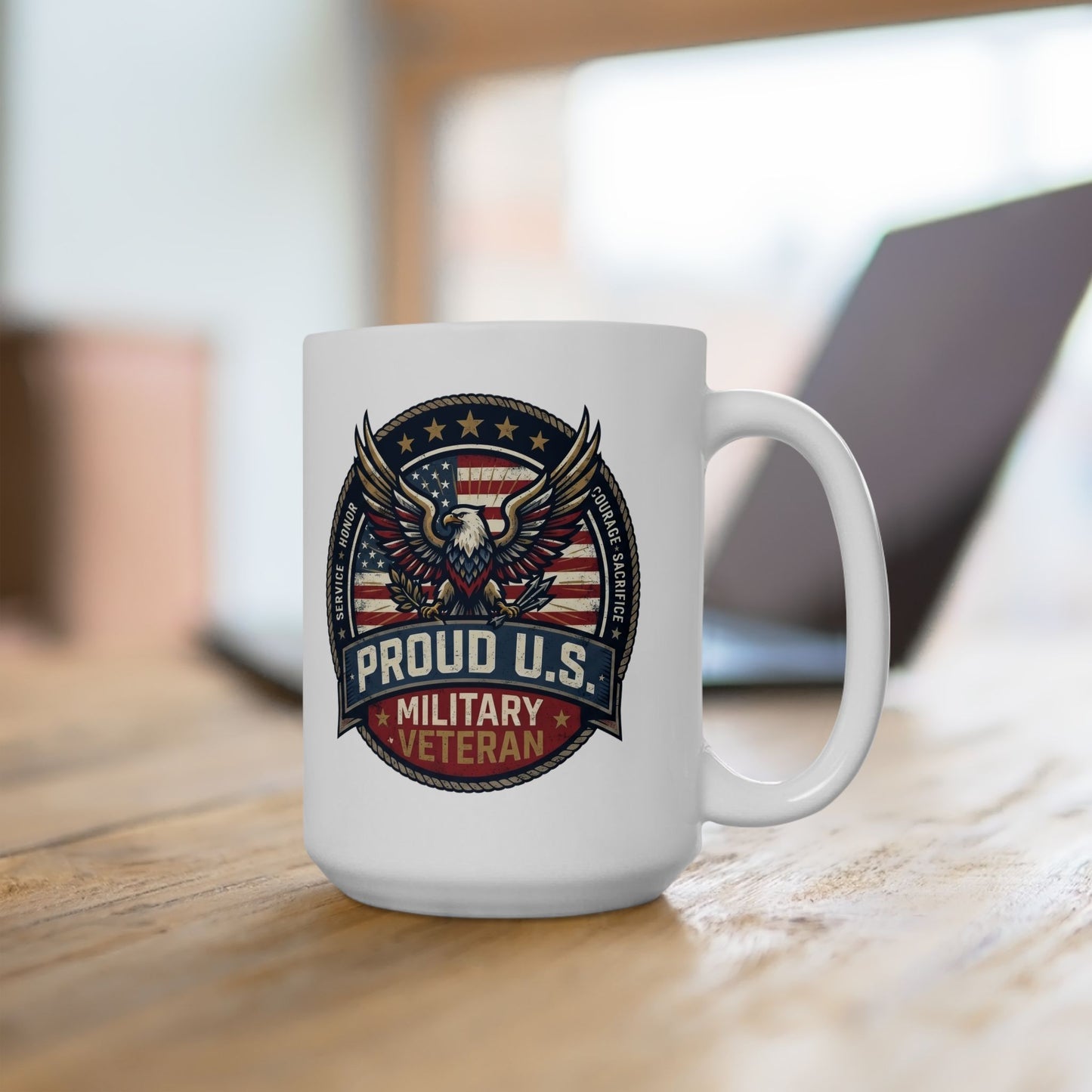 Patriotic U.S. Military Veteran Ceramic Mug (11oz, 15oz)