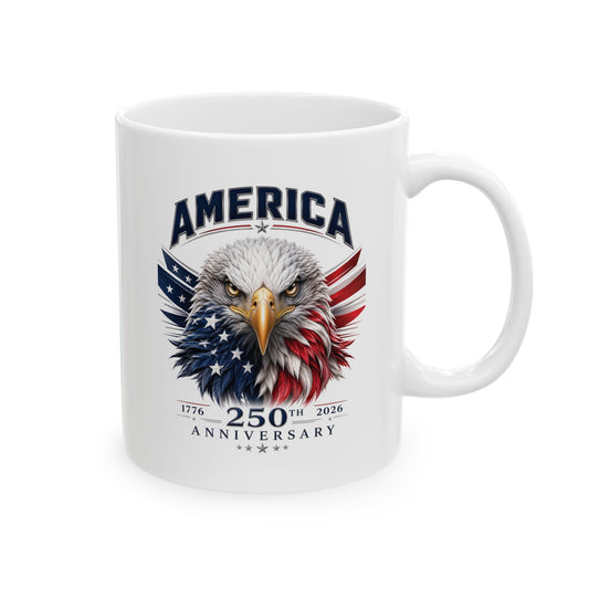 America 250: American Eagle Ceramic Mug, (11oz, 15oz)