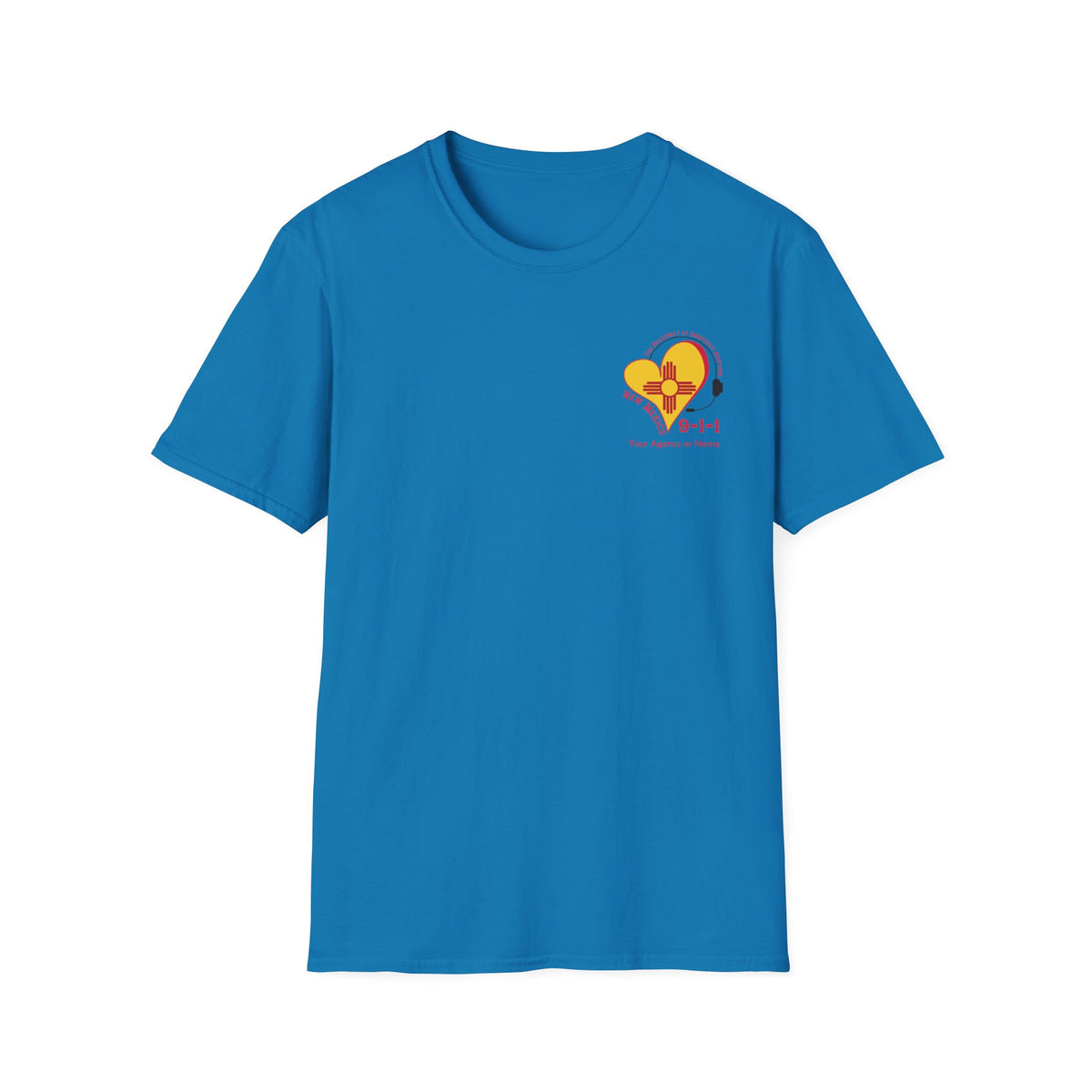 New Mexico 911 Heartbeat (Pocket Personalized) Unisex Softstyle T-Shirt