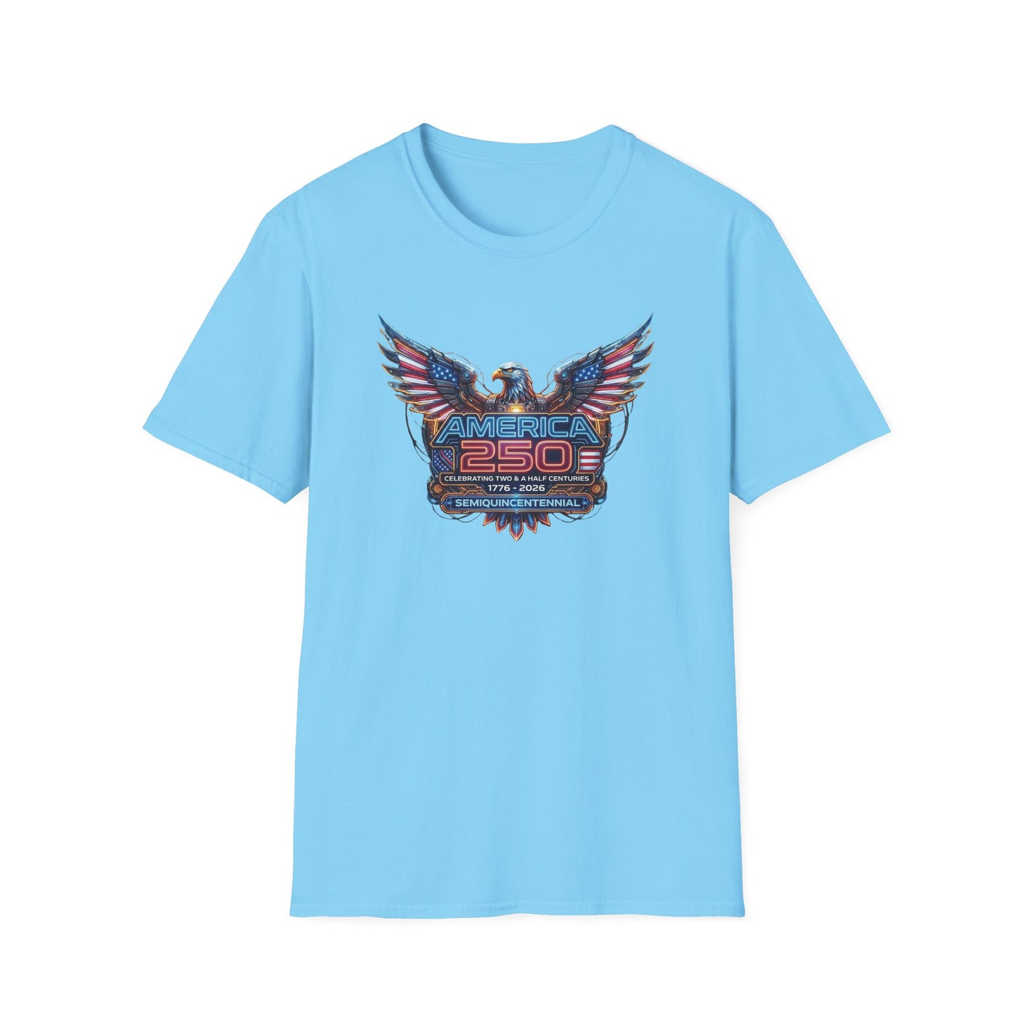 America 250: Cyberpunk American Eagle Unisex Softstyle T-Shirt