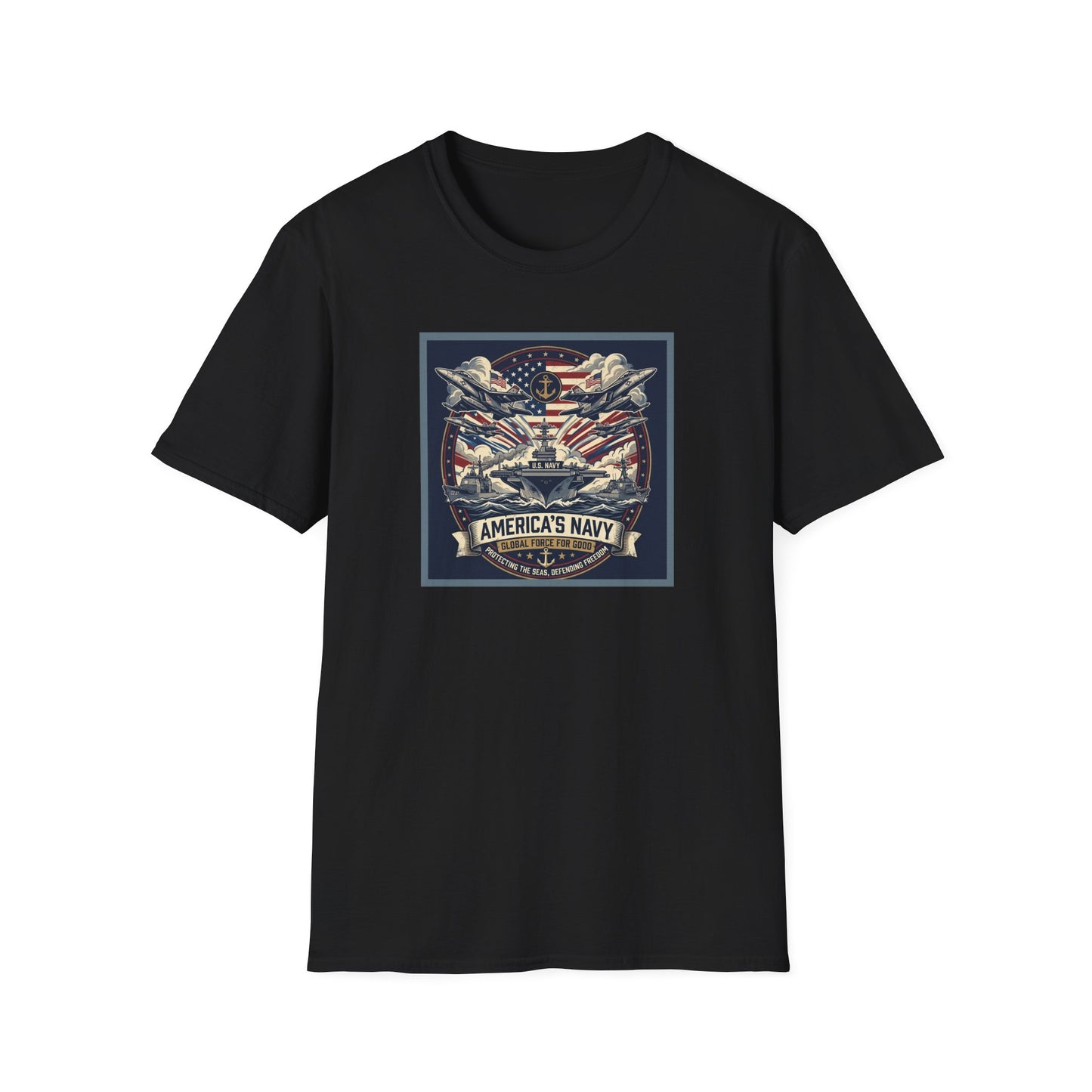 America's Navy Defending Freedom Unisex Softstyle T-Shirt