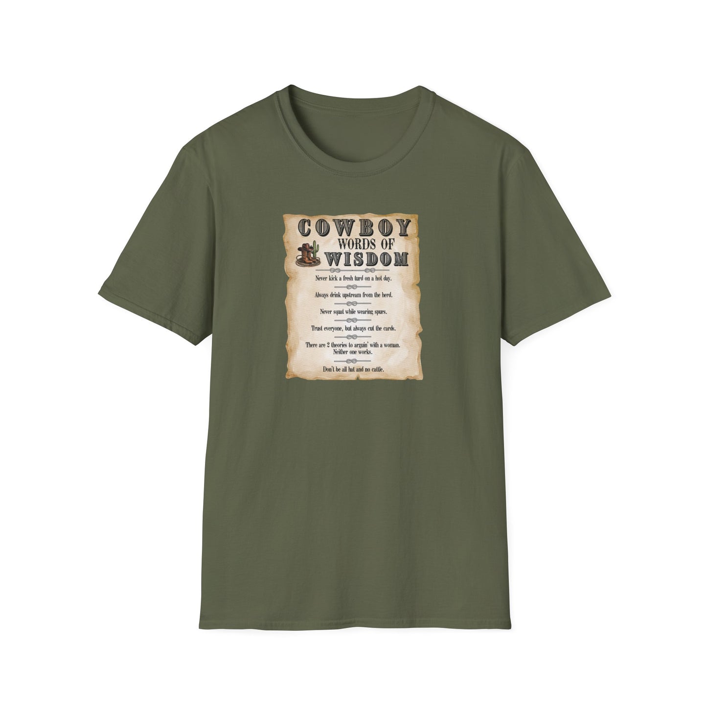 Good Ole Cowboy Wisdom Unisex Softstyle T-Shirt