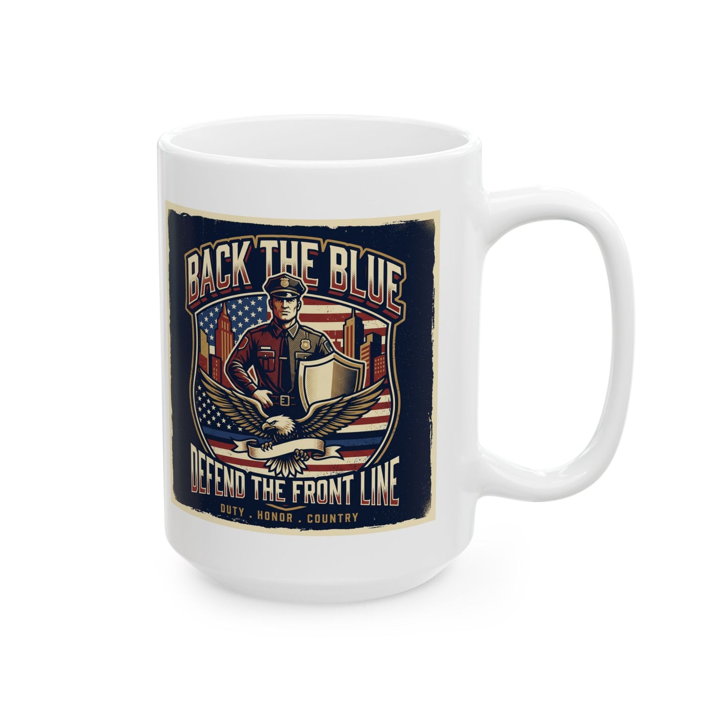 Back the Blue Ceramic Mug (11oz, 15oz)