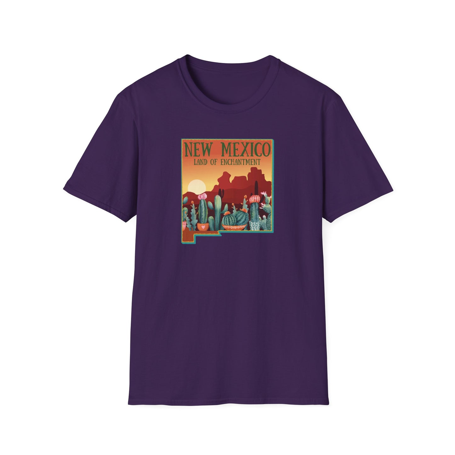 New Mexico: Land of Enchantment - Cacti Unisex Softstyle T-Shirt