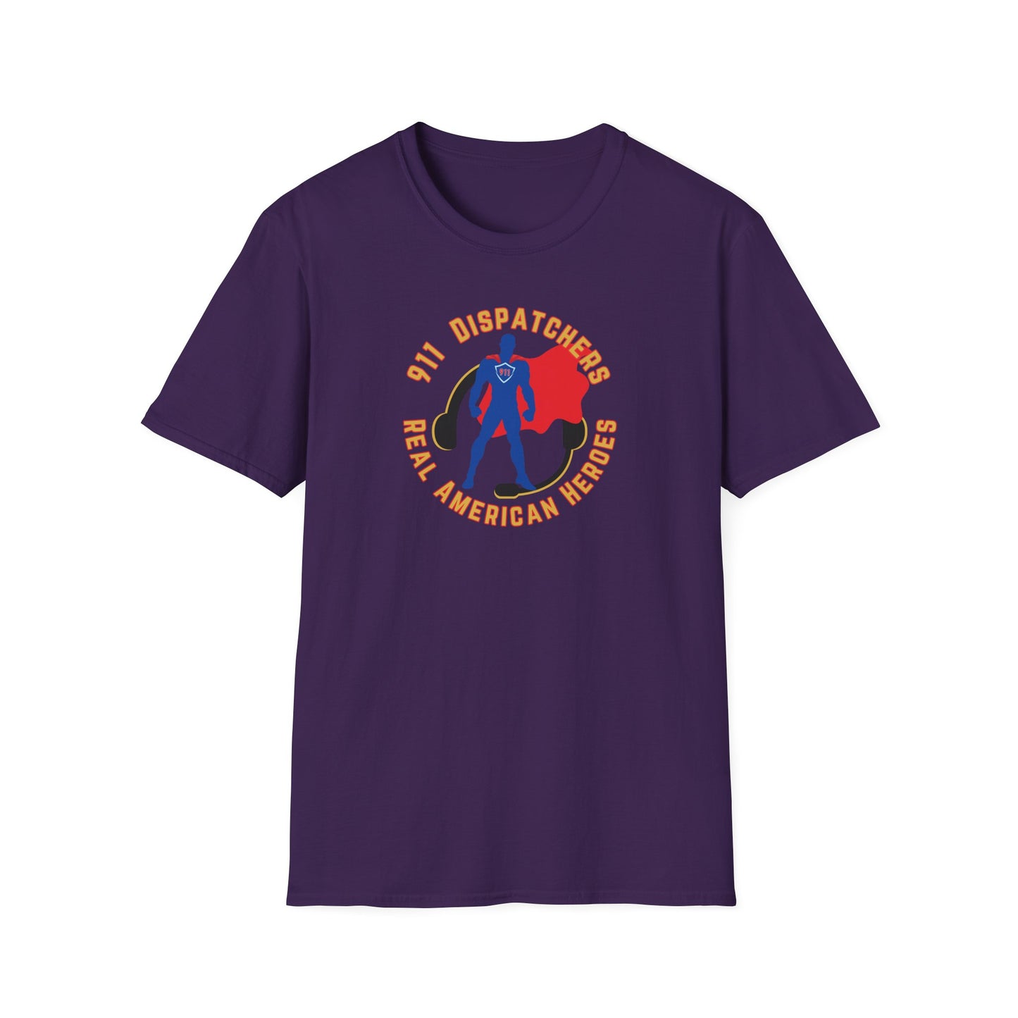 911 Dispatcher Real American Hero - Male Unisex Softstyle T-Shirt