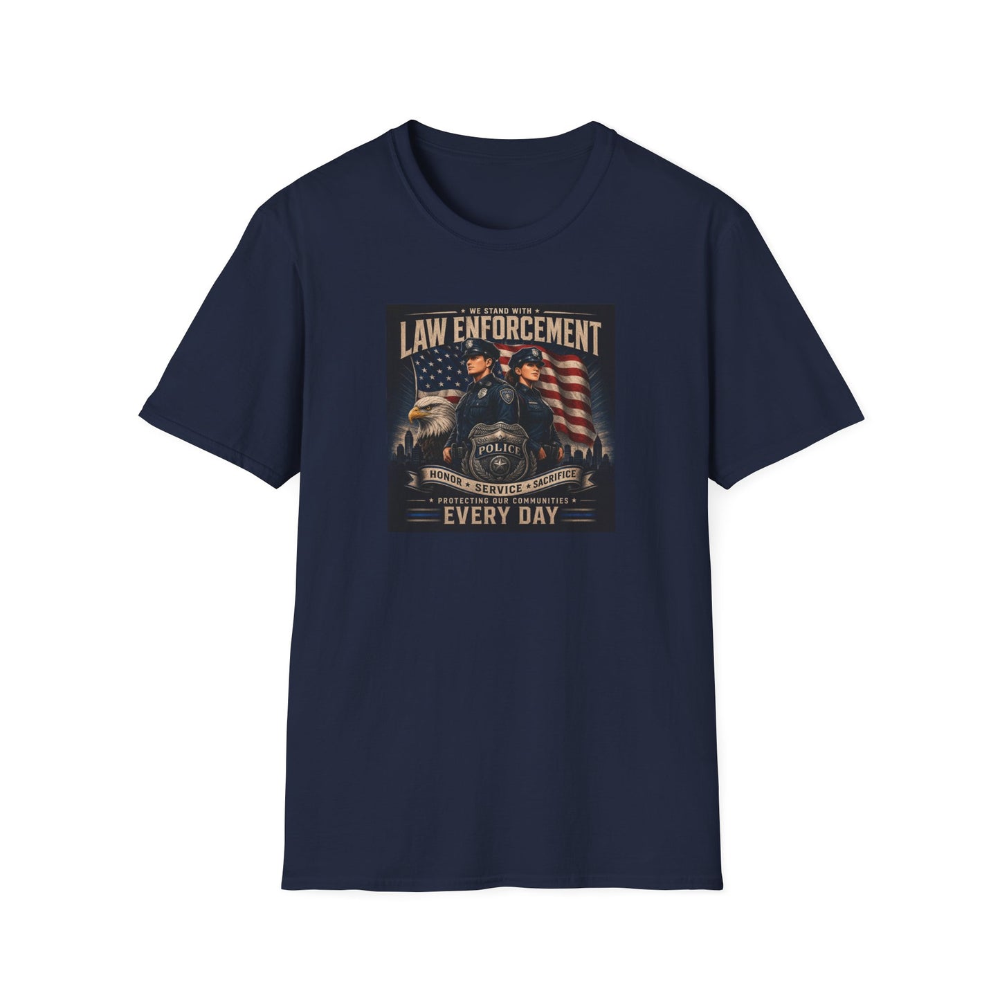 Support Law Enforcement Unisex Softstyle T-Shirt