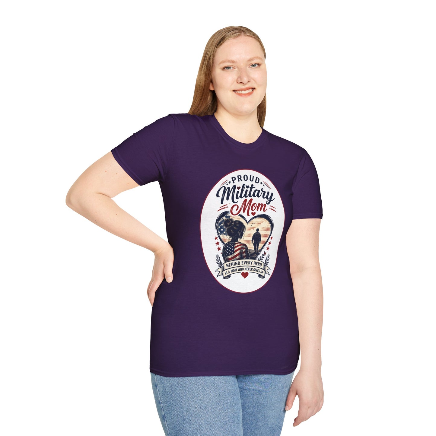 Proud Military Mom Unisex Softstyle T-Shirt