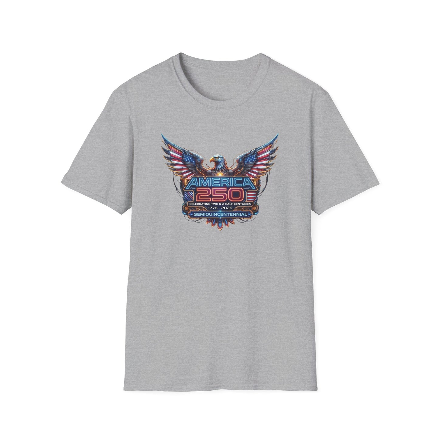 America 250: Cyberpunk American Eagle Unisex Softstyle T-Shirt