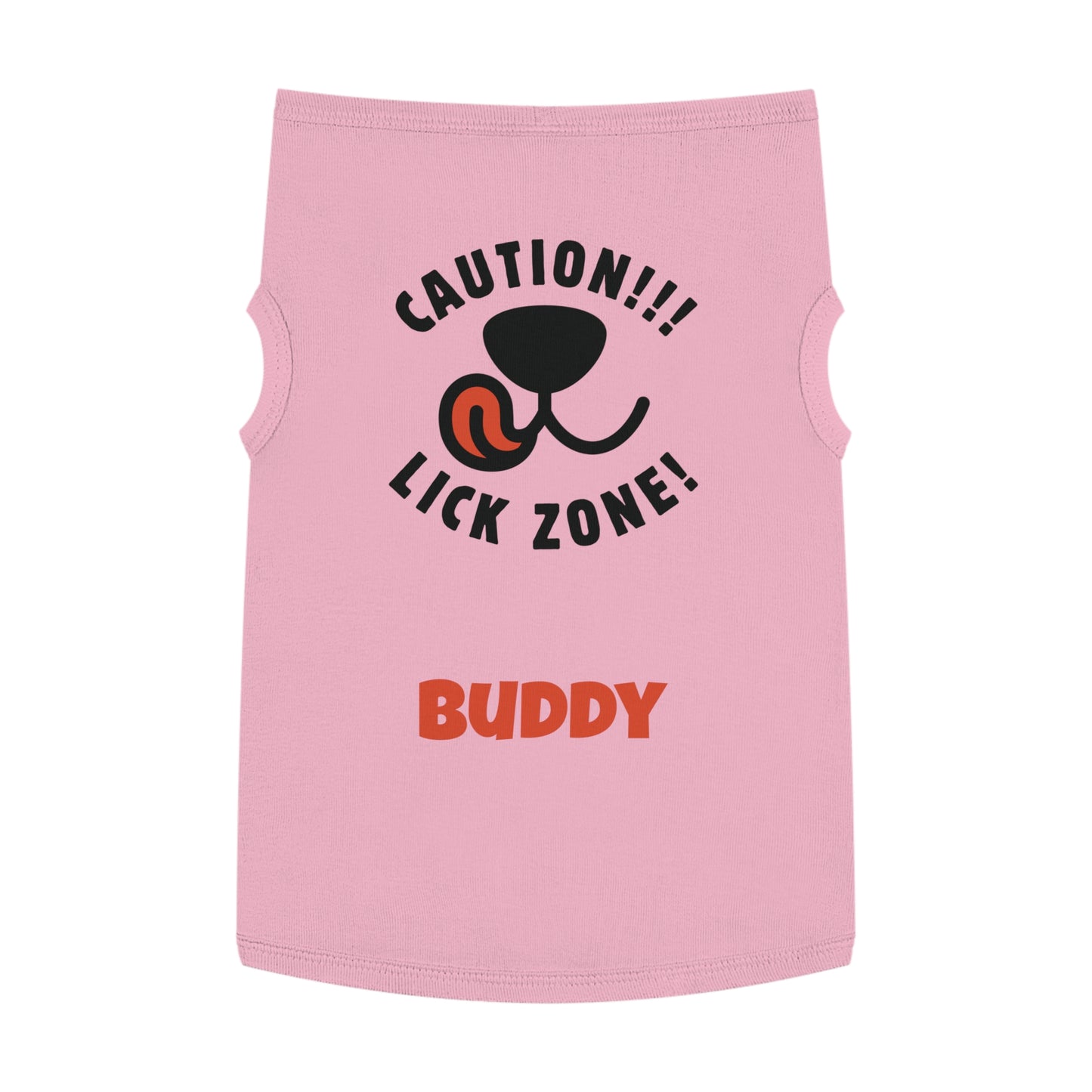 Caution Lick Zone PERSONALIZED Pet Tank Top
