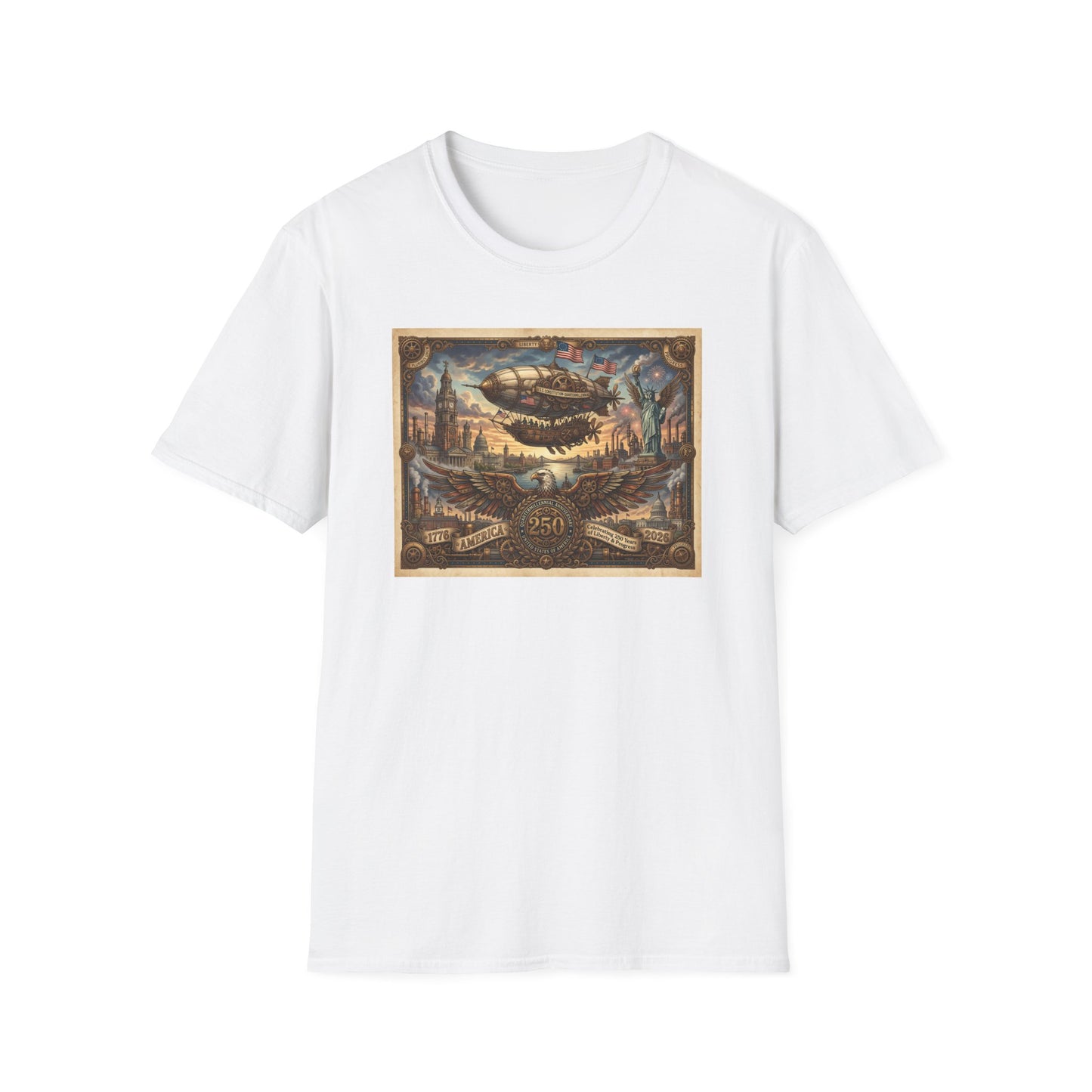 Copy of America 250: Steampunk Unisex Softstyle T-Shirt