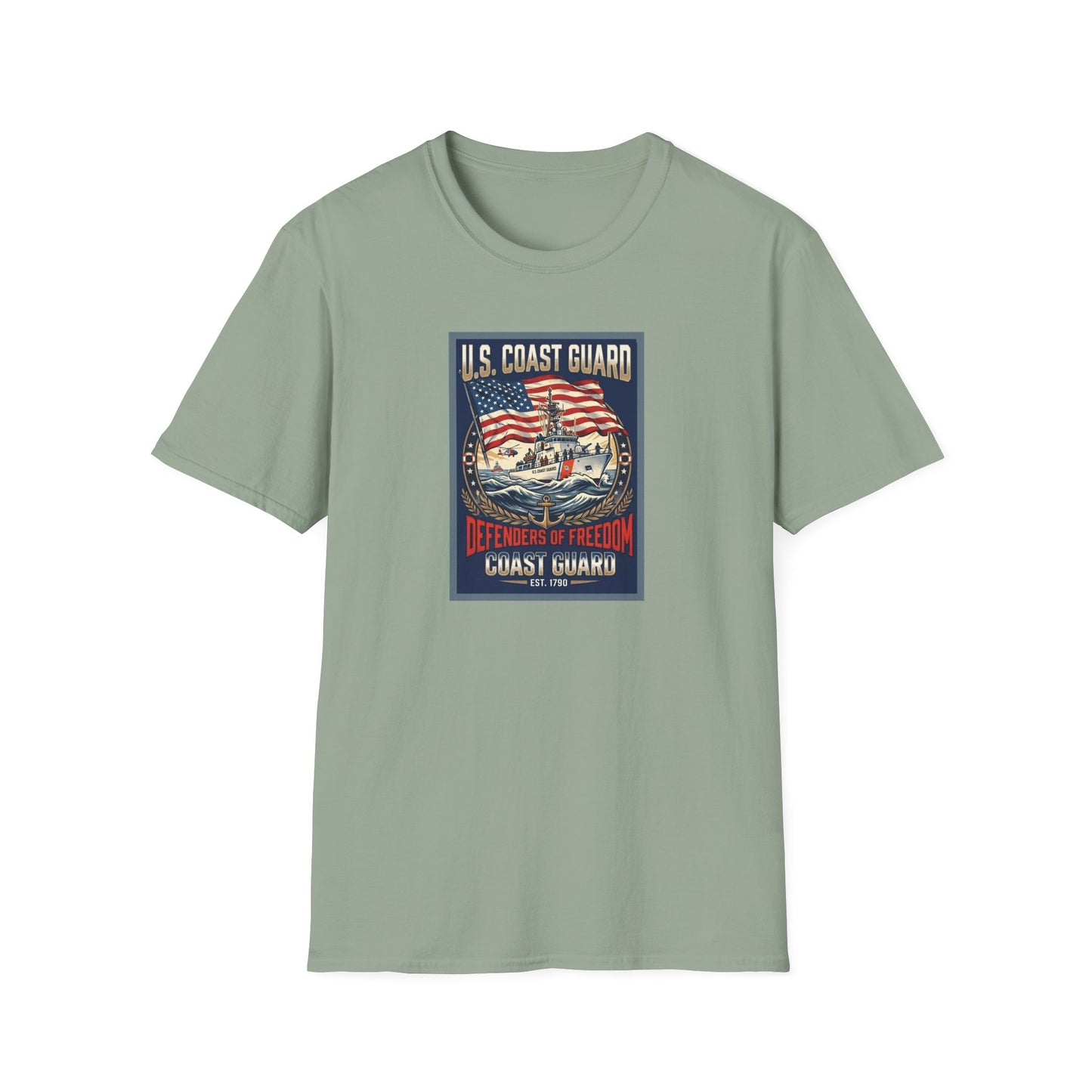 U.S. Coast Guard Defenders of Freedom Unisex Softstyle T-Shirt