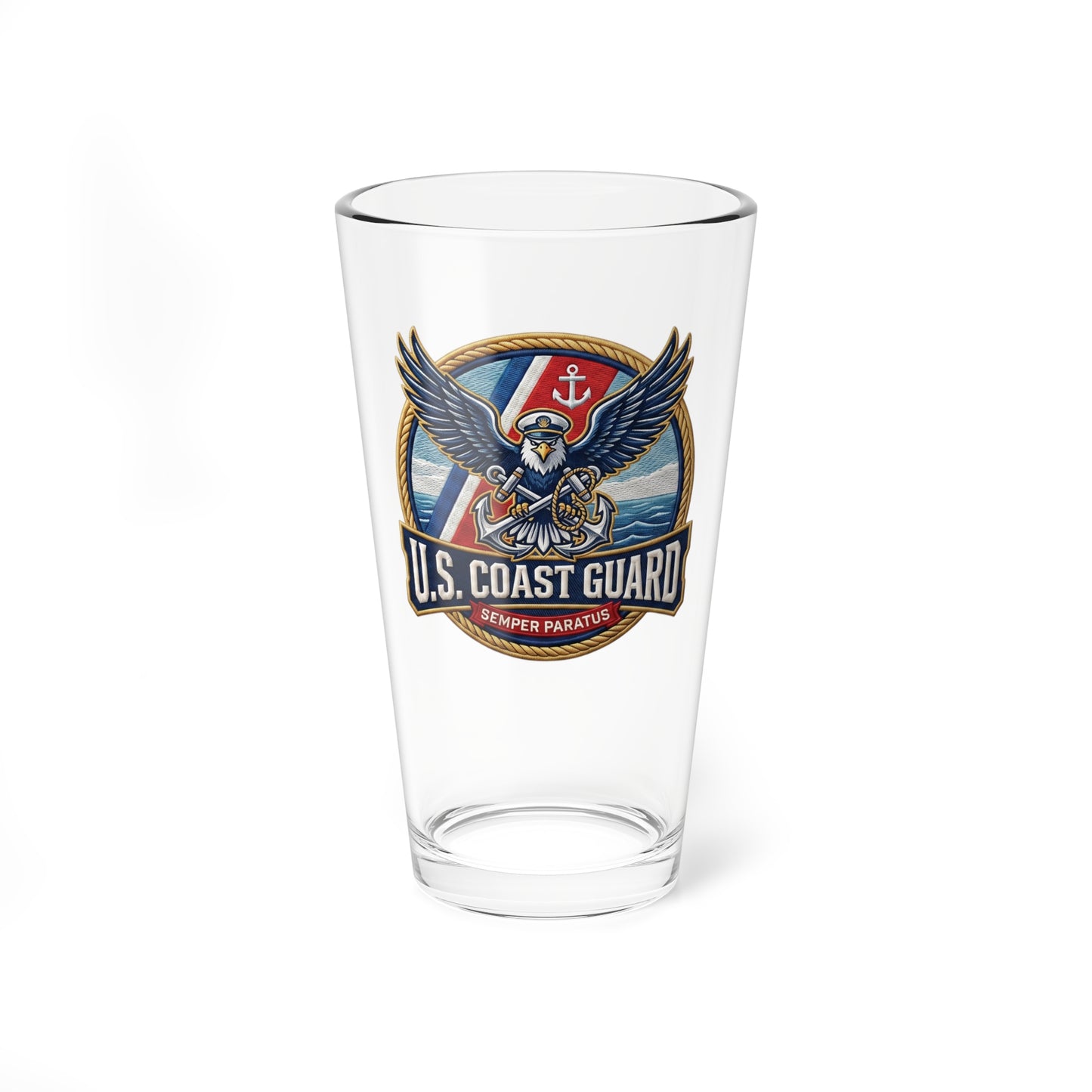U.S. Coast Guard Patriotic Mixing Glass — 16oz