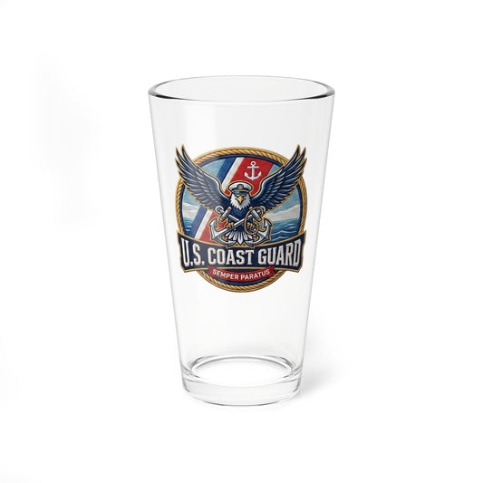 U.S. Coast Guard Patriotic Mixing Glass — 16oz